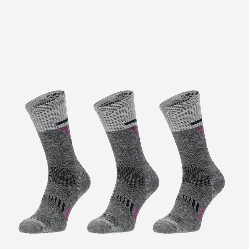 Ascend II Crew Dames Maat 39-43 Wandelsokken Grey Klasse 1 (3-pack)