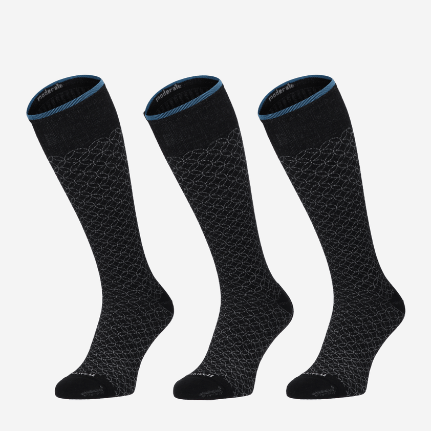 Featherweight Fancy Dames Maat 35-38 Compressiekousen klasse 1 Black Multi (3-pack)