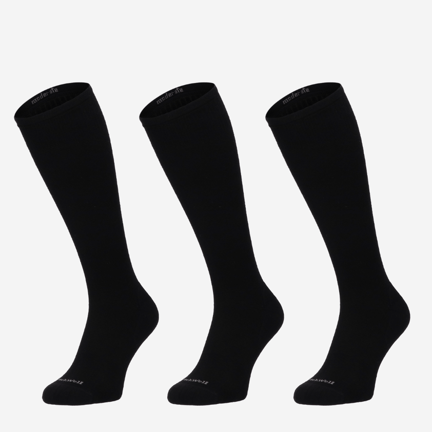 Featherweight Heren Maat 39-43 Compressiekousen Klasse 1 Black (3-pack)