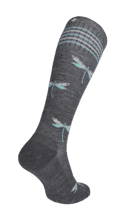 Dragonfly Dames Compressiekousen Klasse 1 Charcoal Sparkle