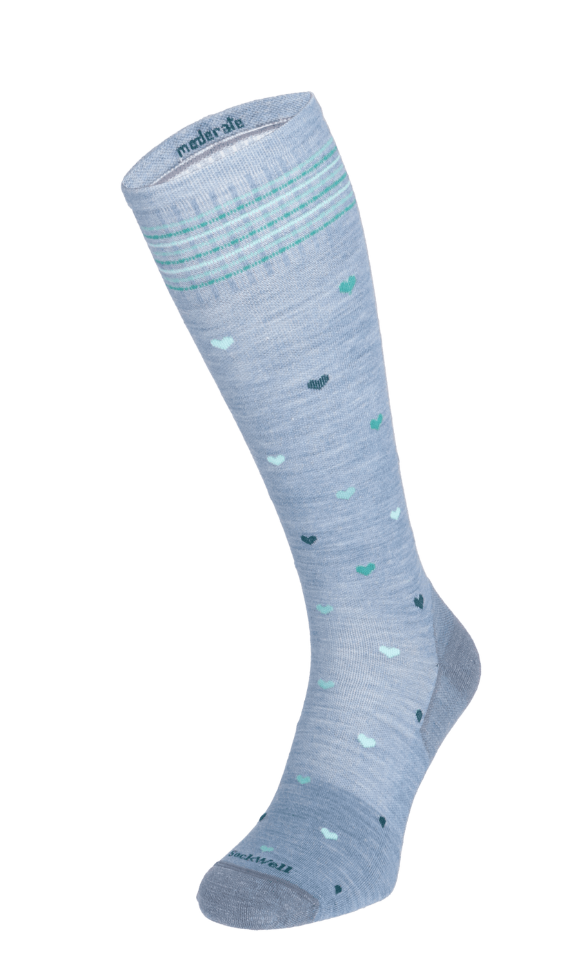Full Heart Dames Compressiekousen Klasse 1 Bluestone