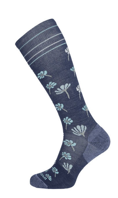 Field Flower Dames Compressiekousen Klasse 1 Denim