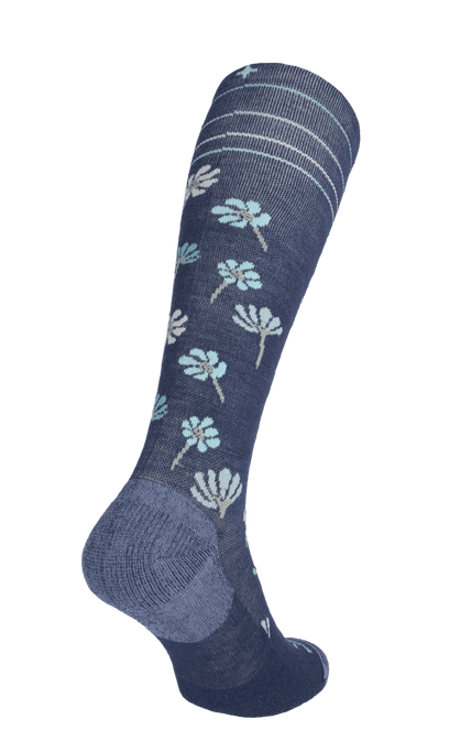 Field Flower Dames Compressiekousen Klasse 1 Denim