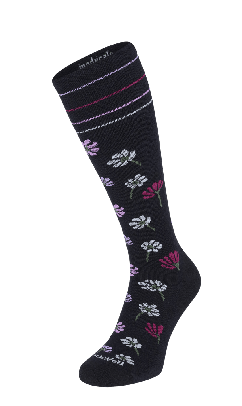 Field Flower Dames Compressiekousen Klasse 1 Black