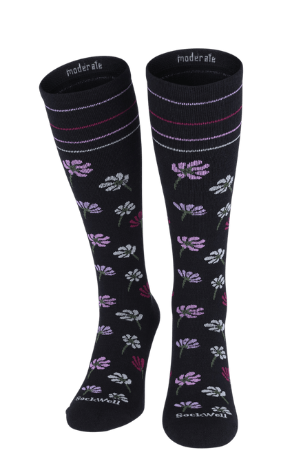 Field Flower Dames Compressiekousen Klasse 1 Black