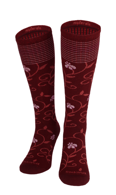 Full Sun Dames Compressiekousen Klasse 1 Cranberry