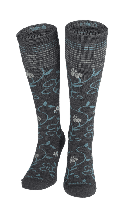 Full Sun Dames Compressiekousen Klasse 1 Charcoal