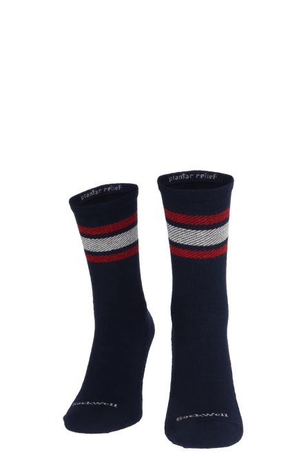 Plantar Ease Retro Heren Hielspoor Sokken Klasse 2 Navy