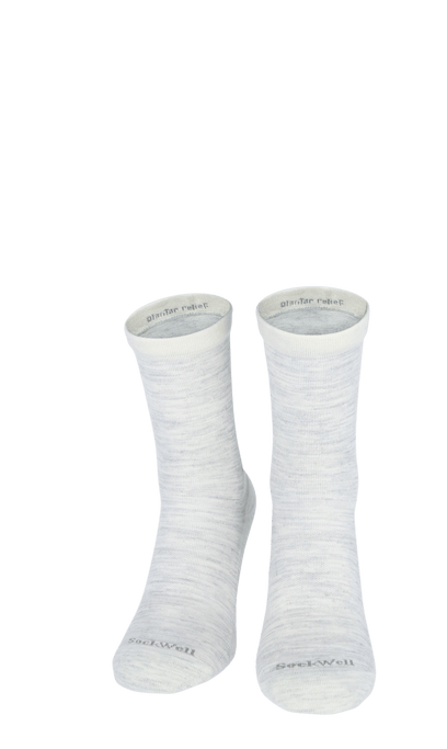 Plantar Cush Basic Crew Dames Hielspoor Sokken Klasse 2 Ash