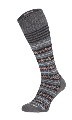 Mini Fairisle Dames Compressiekousen Klasse 1 Charcoal Mini Fairisle Dames Compressiekousen Klasse 1 Charcoal