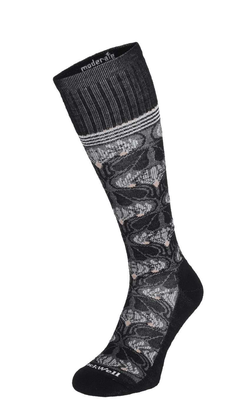 Floral Tapestry Dames Compressiekousen Klasse 1 Black