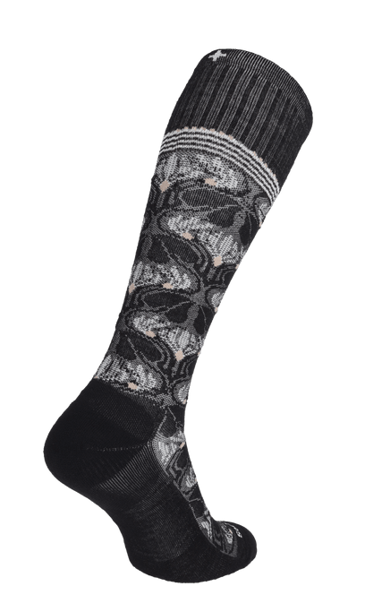 Floral Tapestry Dames Compressiekousen Klasse 1 Black