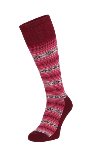 Southwest Stripe Dames Compressiekousen Klasse 2 Cranberry Southwest Stripe Dames Compressiekousen Klasse 2 Cranberry