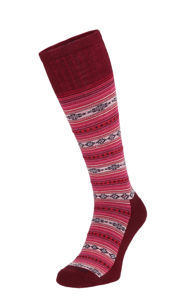 Southwest Stripe Dames Compressiekousen Klasse 2 Cranberry Southwest Stripe Dames Compressiekousen Klasse 2 Cranberry
