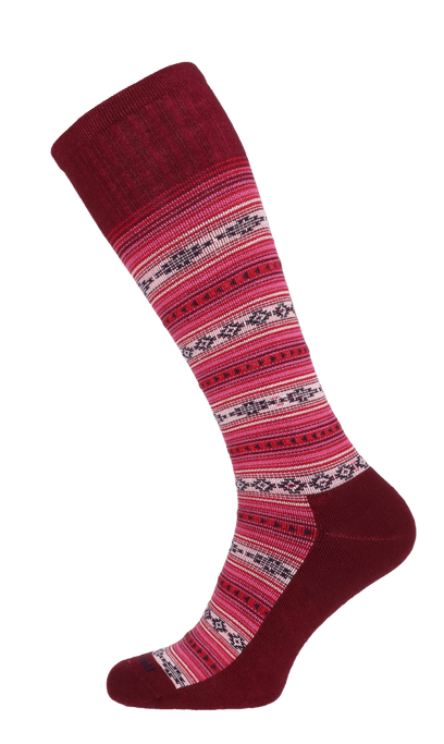 Southwest Stripe Dames Compressiekousen Klasse 2 Cranberry
