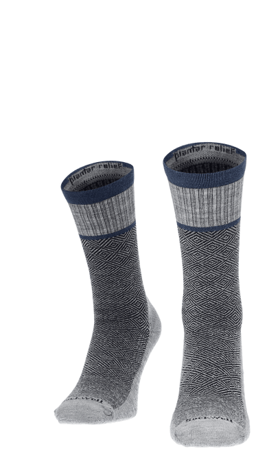 Plantar Cush Crew Heren Hielspoor Sokken Klasse 2 Grey