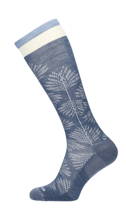 Full Floral Dames Compressiekousen Klasse 1 Denim
