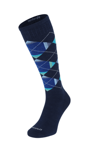 Prism Argyle Heren Compressiekousen Klasse 1 Navy Prism Argyle Heren Compressiekousen Klasse 1 Navy