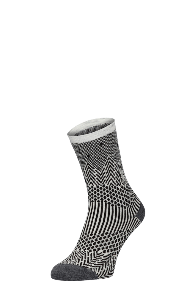 Mountain Jaquard Damessokken Black Shimmer Mountain Jaquard Damessokken Black Shimmer