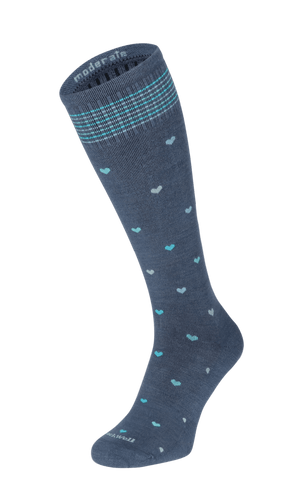 Full Heart Dames Compressiekousen Klasse 1 Denim Full Heart Dames Compressiekousen Klasse 1 Denim