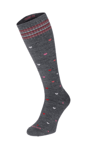 Full Heart Dames Compressiekousen Klasse 1 Charcoal Full Heart Dames Compressiekousen Klasse 1 Charcoal