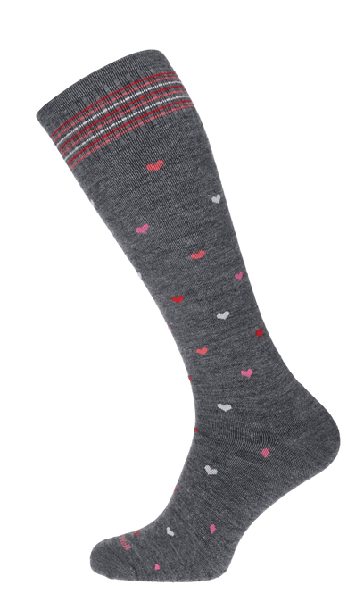 Full Heart Dames Compressiekousen Klasse 1 Charcoal