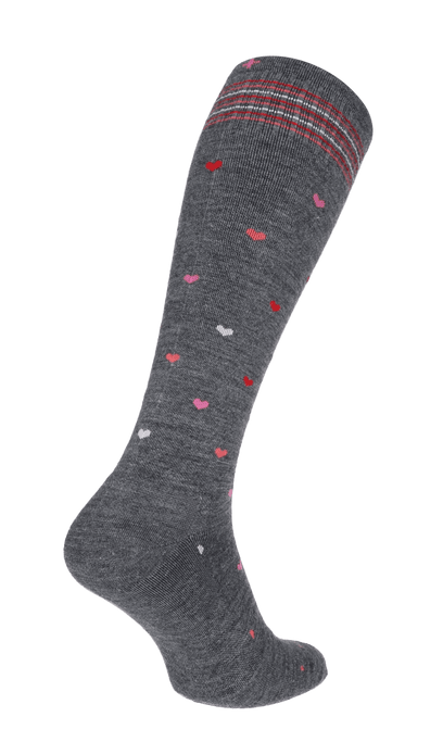 Full Heart Dames Compressiekousen Klasse 1 Charcoal