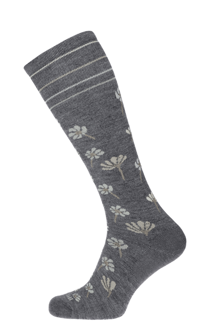 Field Flower Dames Compressiekousen Klasse 1 Charcoal