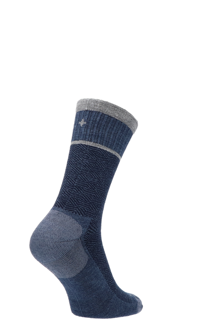 Plantar Cush Crew Heren Hielspoor Sokken Klasse 2 Denim