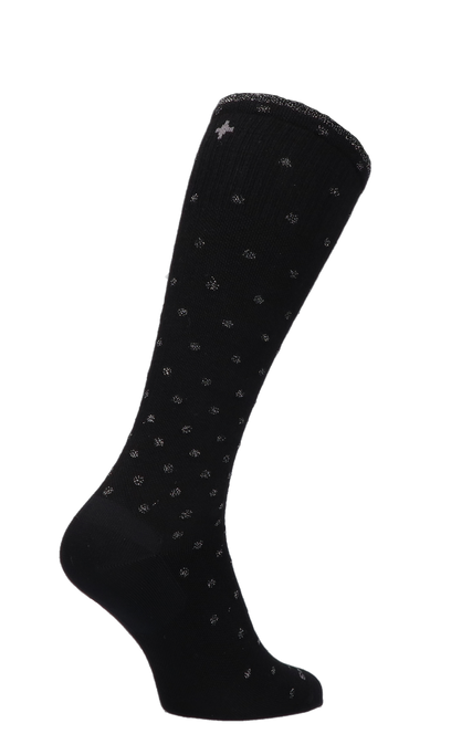 On The Spot Dames Compressiekousen Klasse 1 Black Sparkle