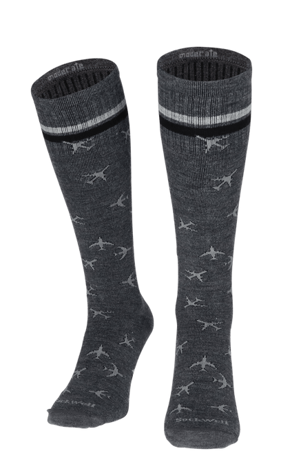 In Flight Heren Compressiekousen Klasse 1 Charcoal