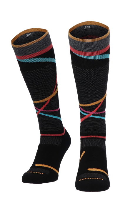 Free Ski Medium Dames Skisokken Klasse 1 Black Stripe