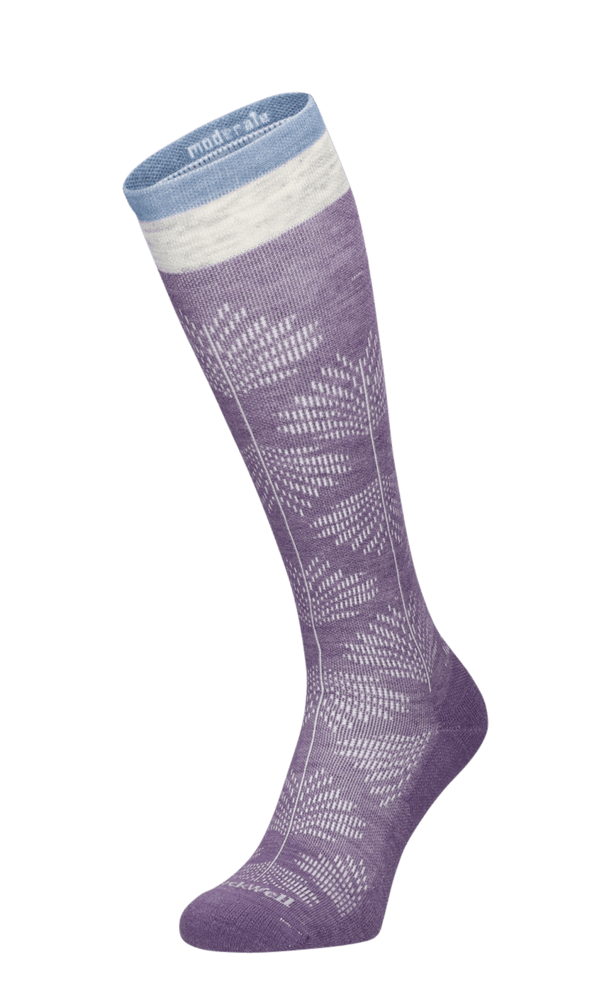 Full Floral Dames Compressiekousen Klasse 1 Plum