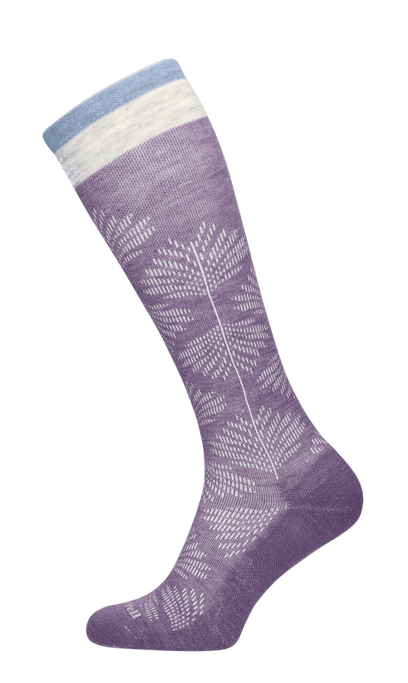 Full Floral Dames Compressiekousen Klasse 1 Plum