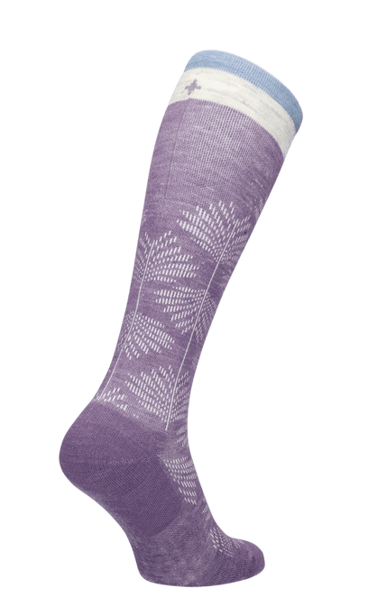 Full Floral Dames Compressiekousen Klasse 1 Plum