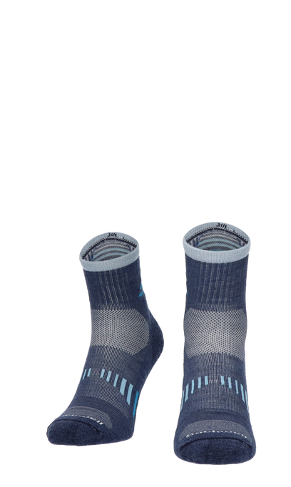 Ascend II Quarter Dames Wandelsokken Klasse 1 Denim