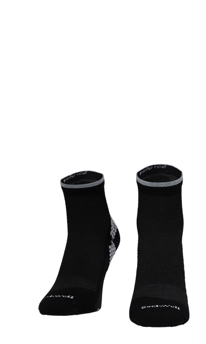 Plantar Sport Quarter Dames Hallux Valgus Sokken Black