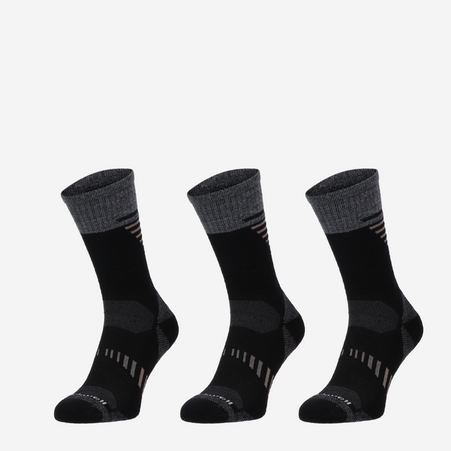 Ascend Crew II Heren Wandelsokken Klasse 1 black (3-pack) | Maat 44-47