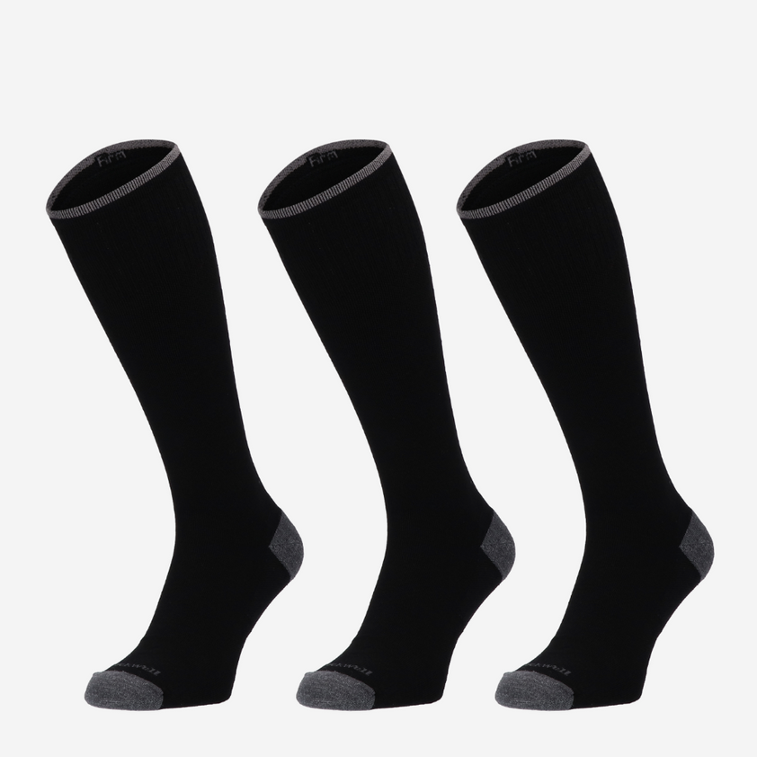 Elevation Heren Compressiekousen Black Klasse 2 (3-pack) | Maat 39-43