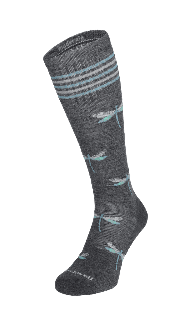Dragonfly Dames Compressiekousen Klasse 1 Charcoal Sparkle