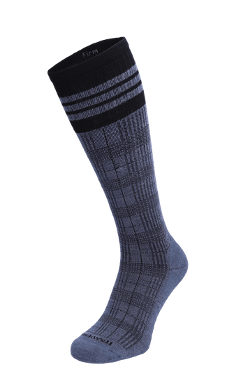 Tartan Heren Compressiekousen Klasse 2 Denim