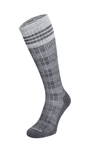 Tartan Heren Compressiekousen Klasse 2 Charcoal