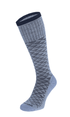 Dapper Heren Compressiekousen Klasse 2 Bluestone
