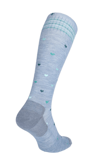 Full Heart Dames Compressiekousen Klasse 1 Bluestone