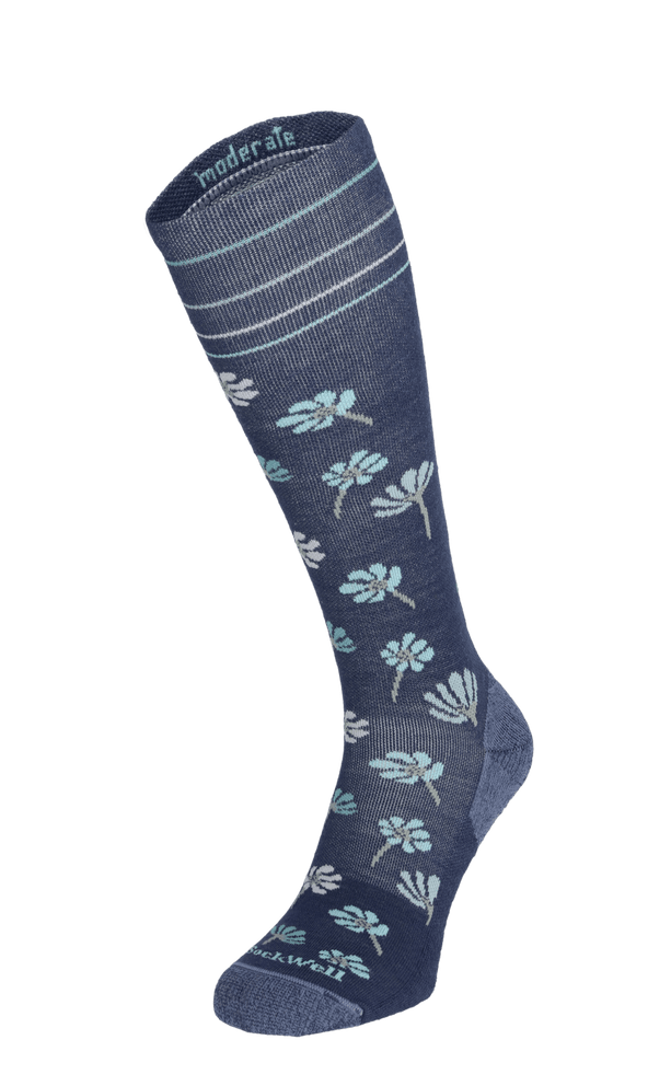 Field Flower Dames Compressiekousen Klasse 1 Denim