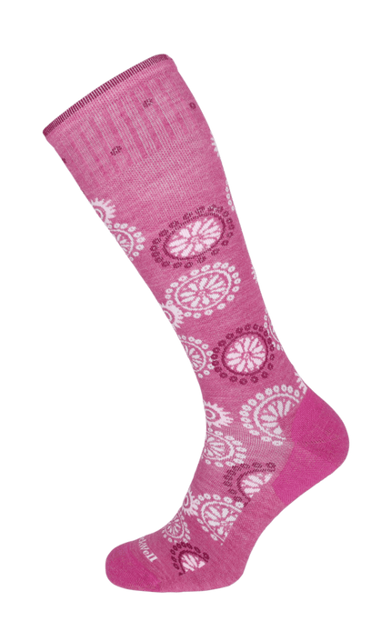 Block Print Dames Compressiekousen Klasse 1 Raspberry