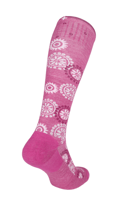 Block Print Dames Compressiekousen Klasse 1 Raspberry