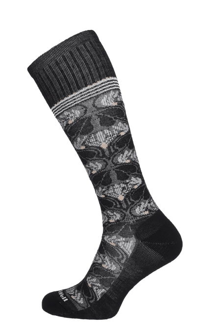 Floral Tapestry Dames Compressiekousen Klasse 1 Black