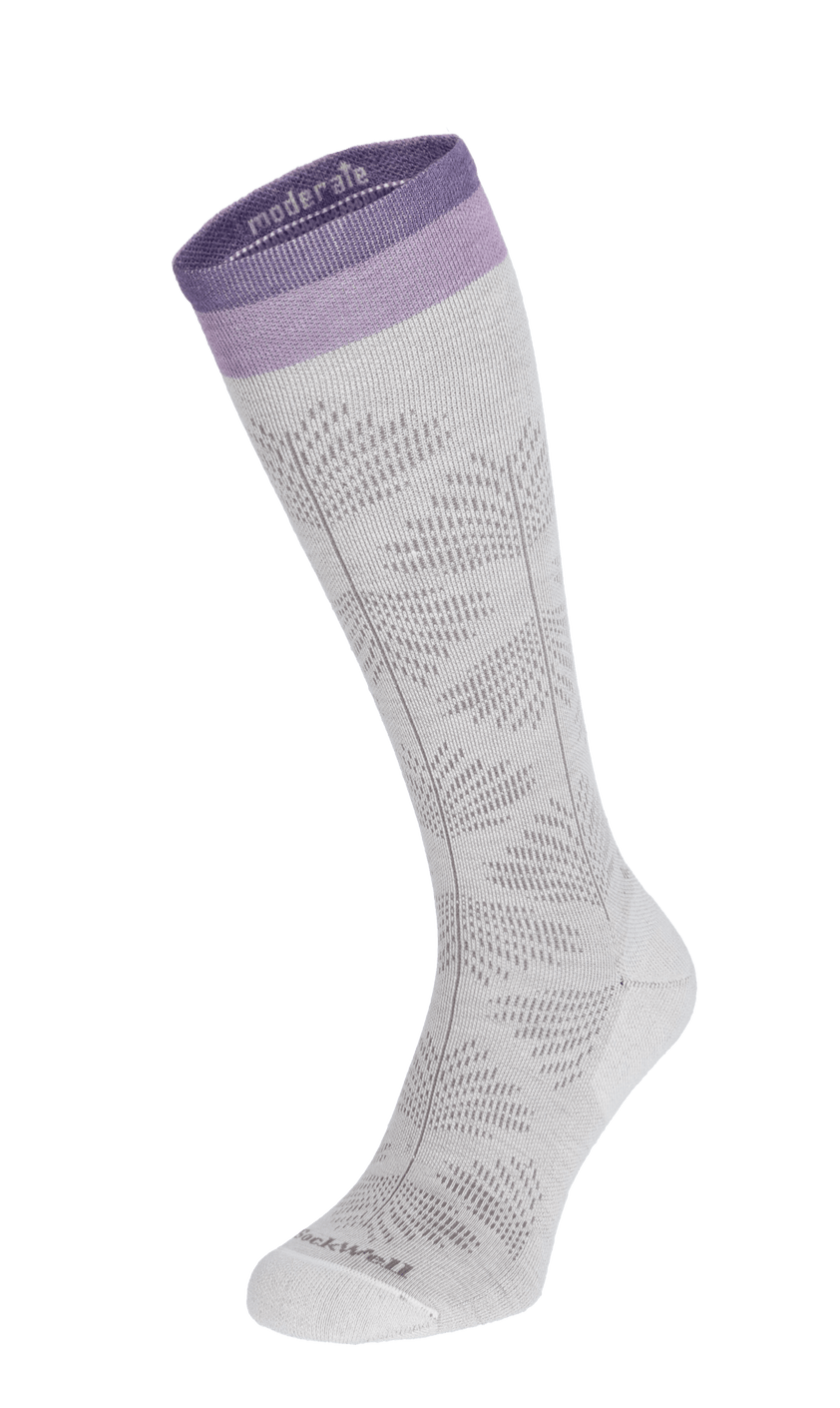 Full Floral Dames Compressiekousen Klasse 1 Natural