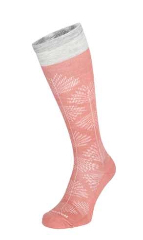 Full Floral Dames Compressiekousen Klasse 1 Pink Clay